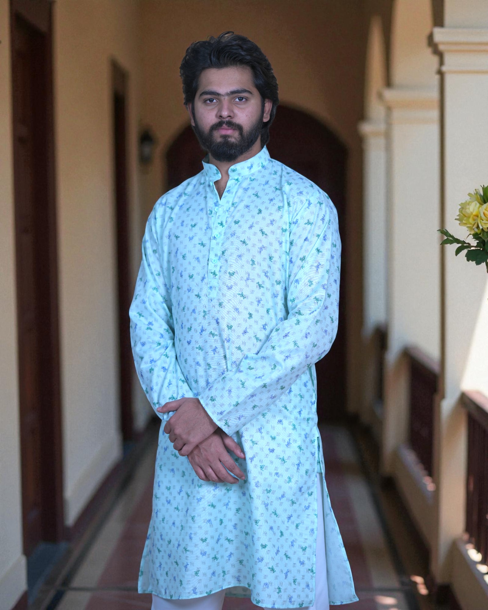 Floral Cotton Printed Kurta Pajama Set
