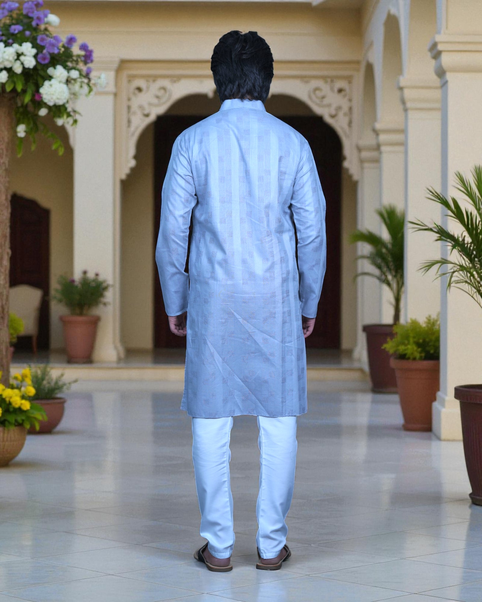 Malai Cotton Embroidered Kurta Pajama Set