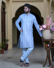 Malai Cotton Embroidered Kurta Pajama Set
