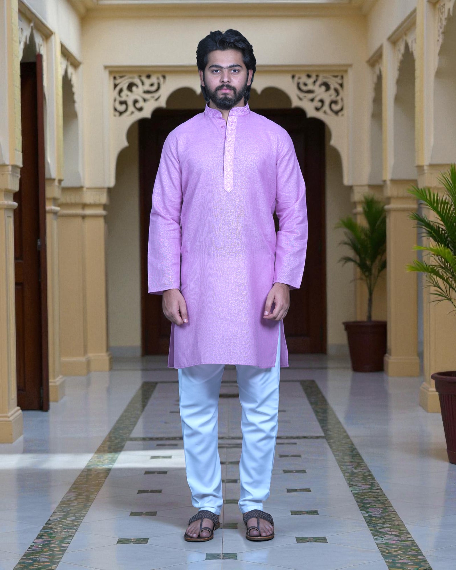Textured Jacquard Kurta Pajama