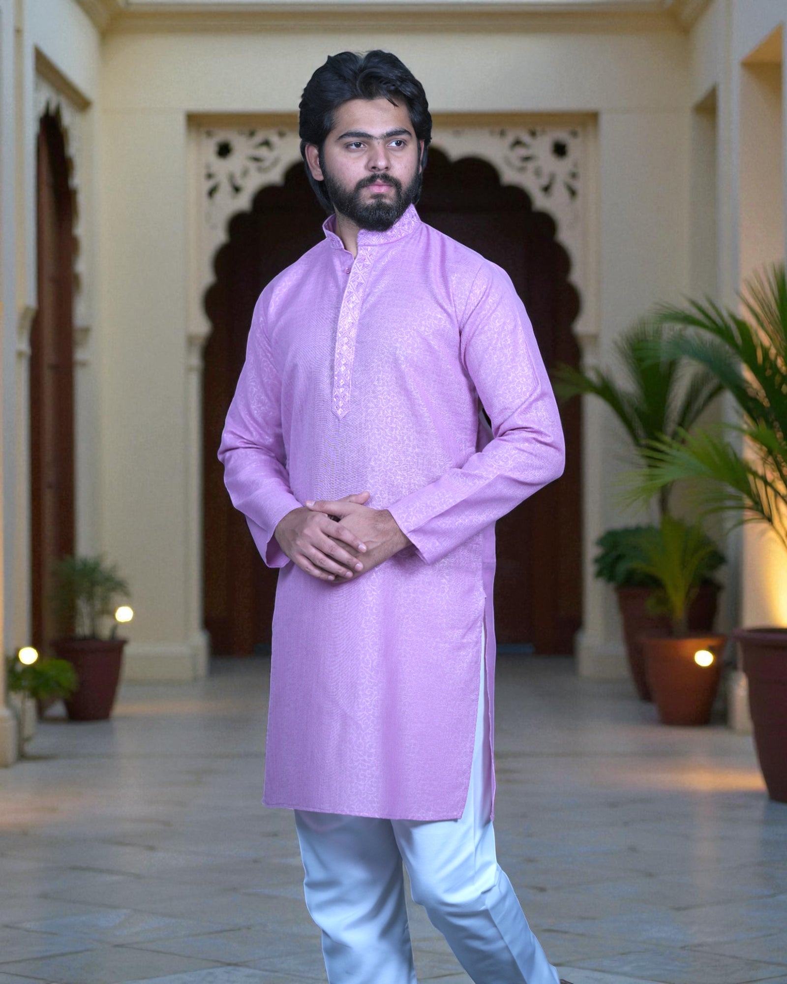 Textured Jacquard Kurta Pajama