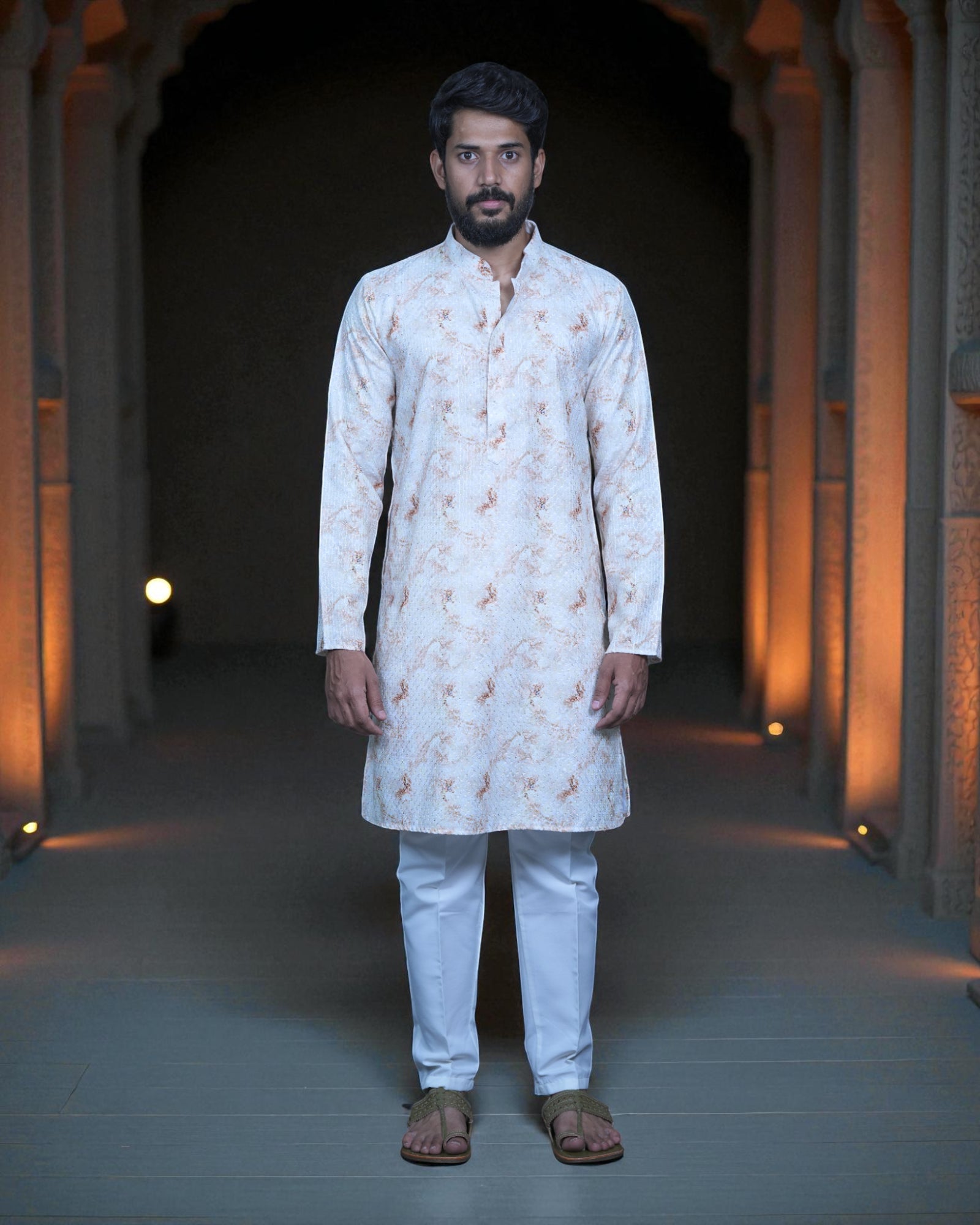 Cotton Shibori Printed Kurta Pajama Set