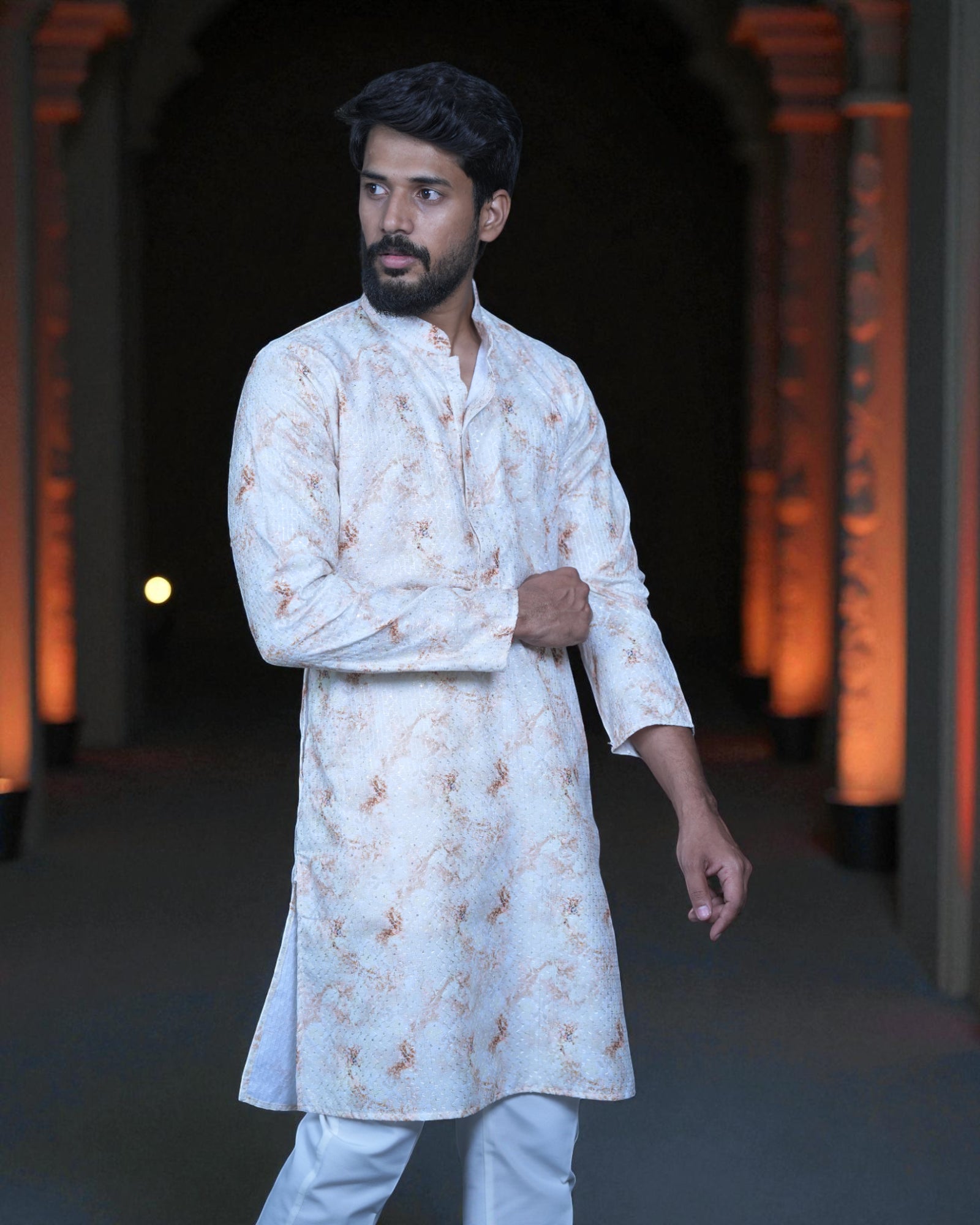 Cotton Shibori Printed Kurta Pajama Set