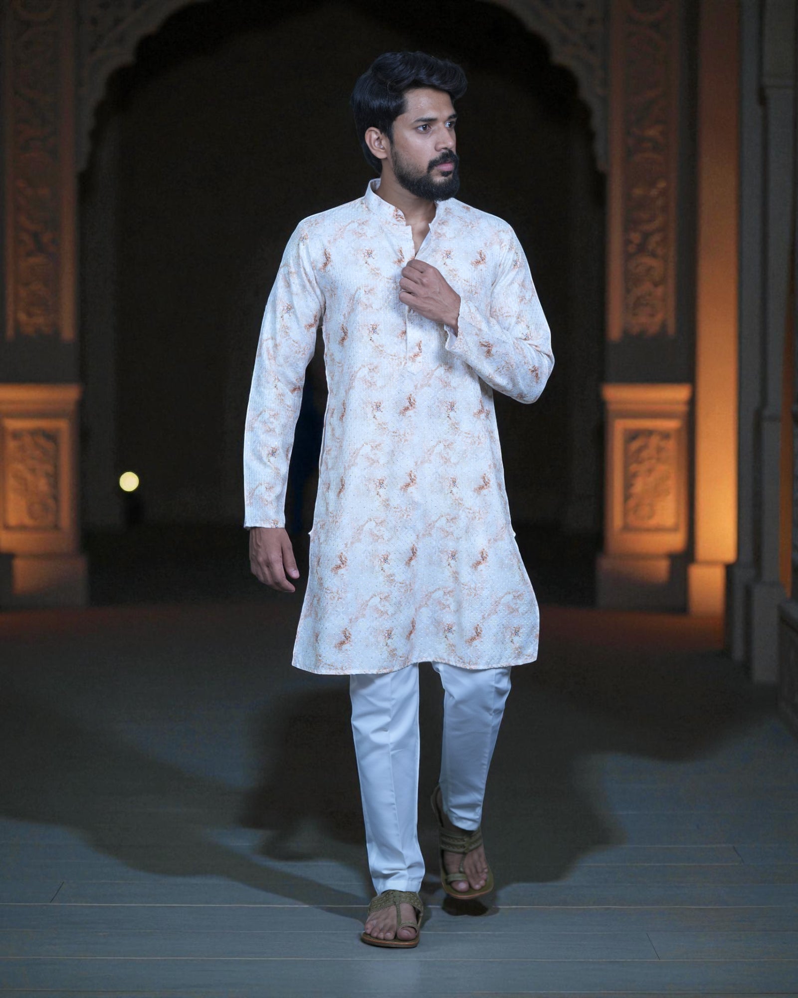 Cotton Shibori Printed Kurta Pajama Set