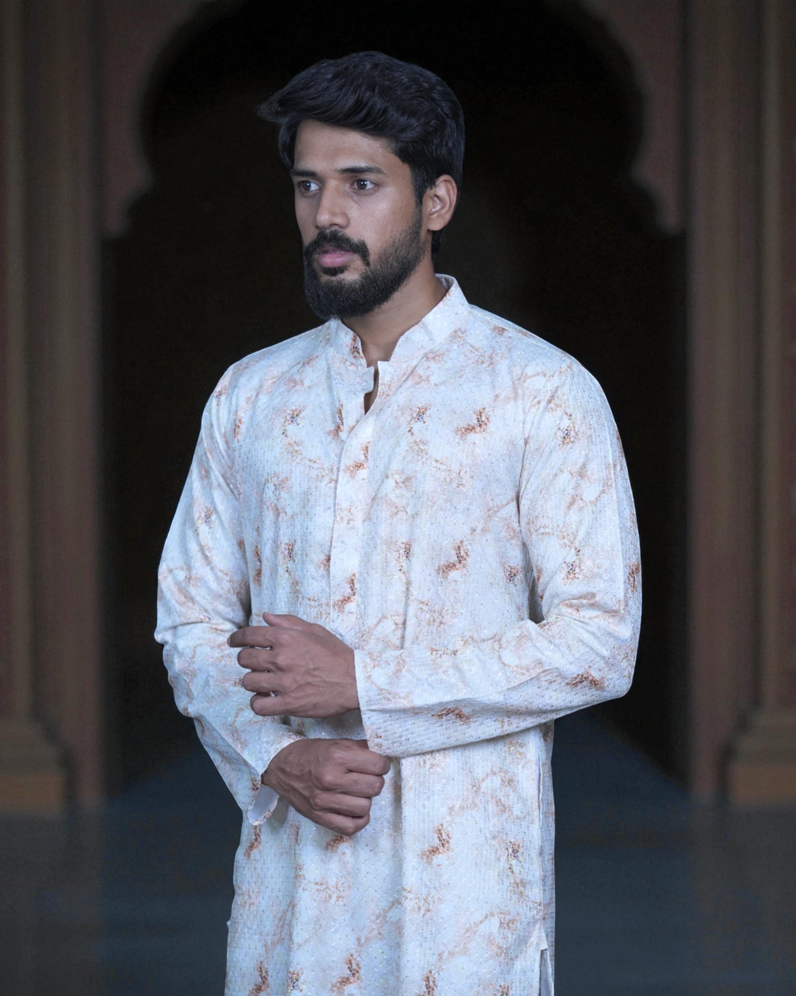 Cotton Shibori Printed Kurta Pajama Set