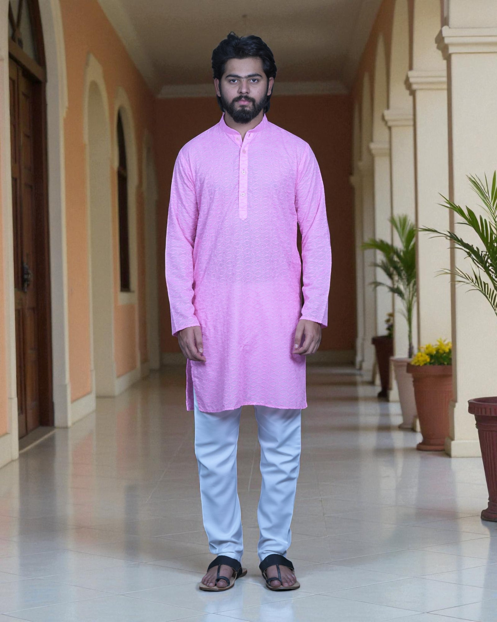 Cotton Woven Kurta Pajama Set