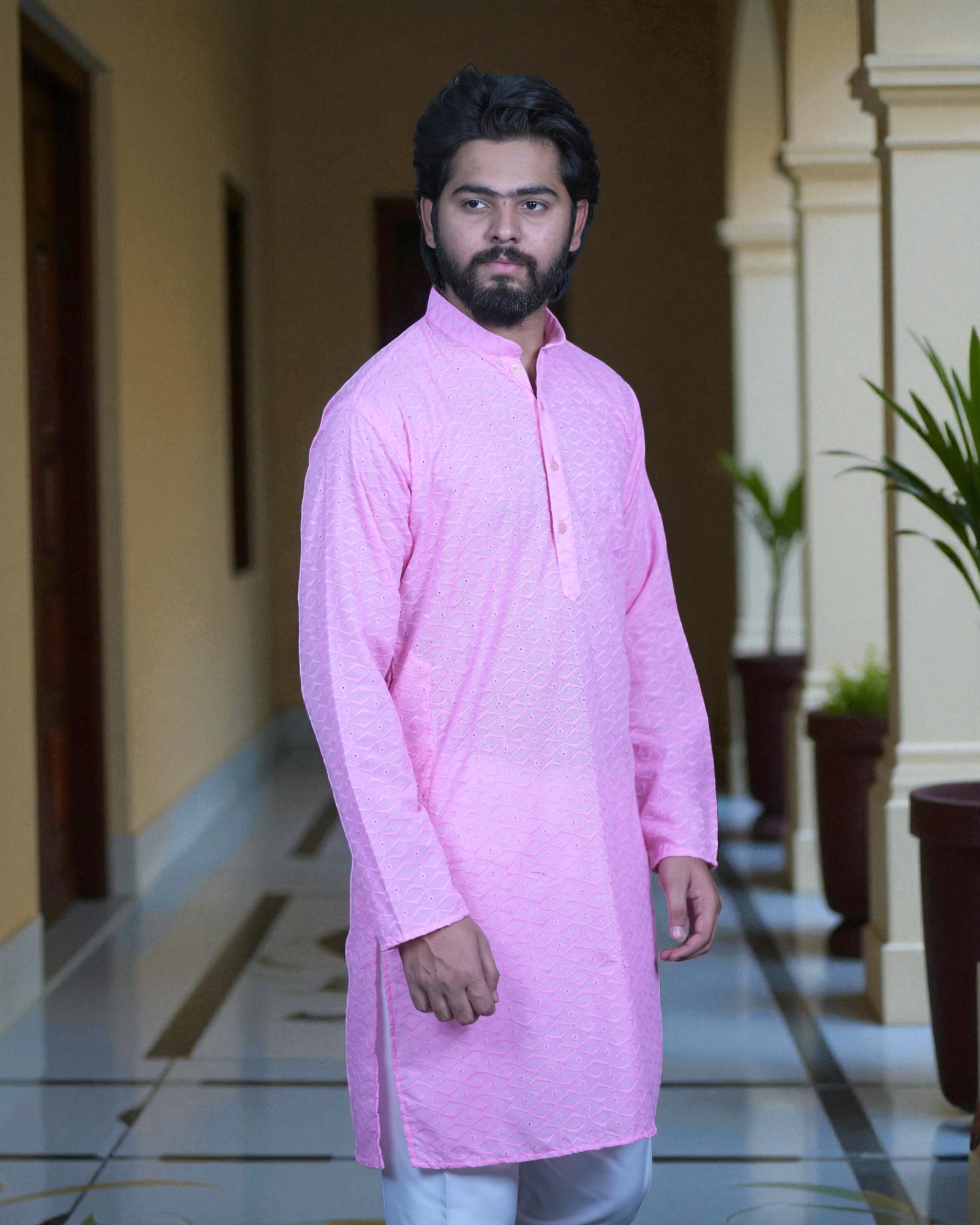 Cotton Woven Kurta Pajama Set