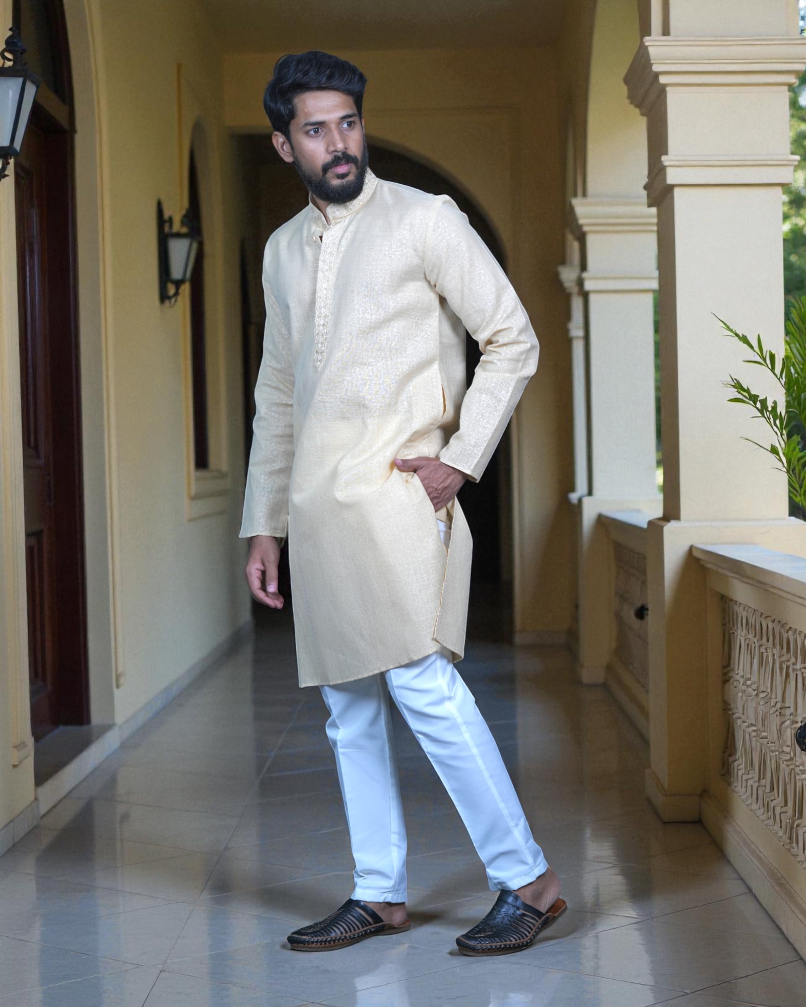 Textured Jacquard Kurta Pajama