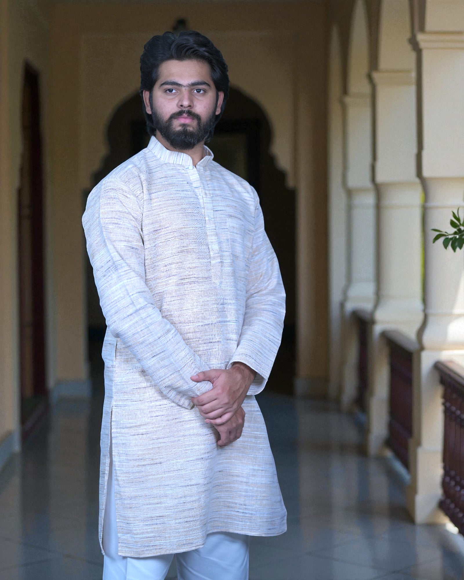Cotton Embroidered Kurta Pajama Set