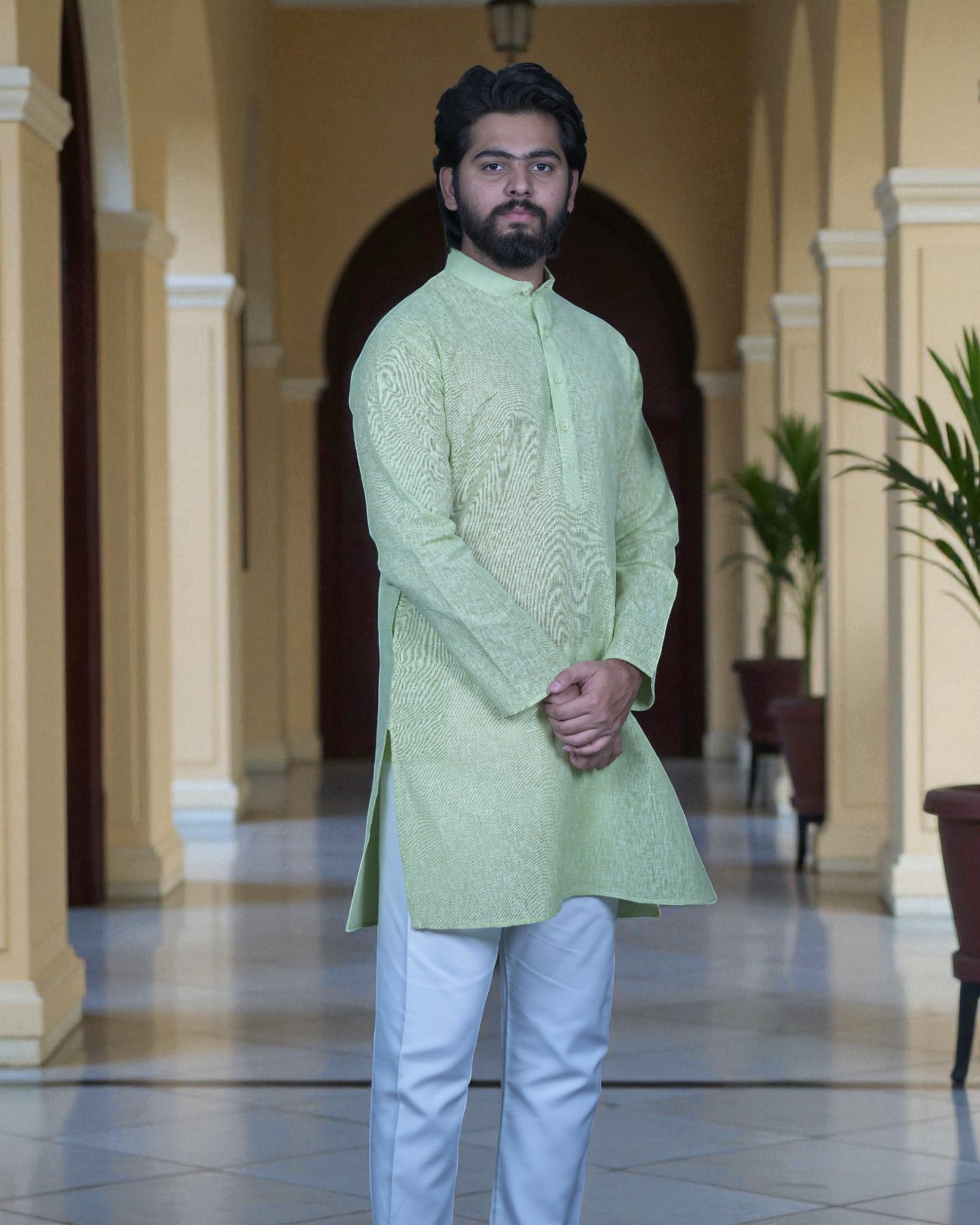 Khadi Cotton Plain Kurta Pajama