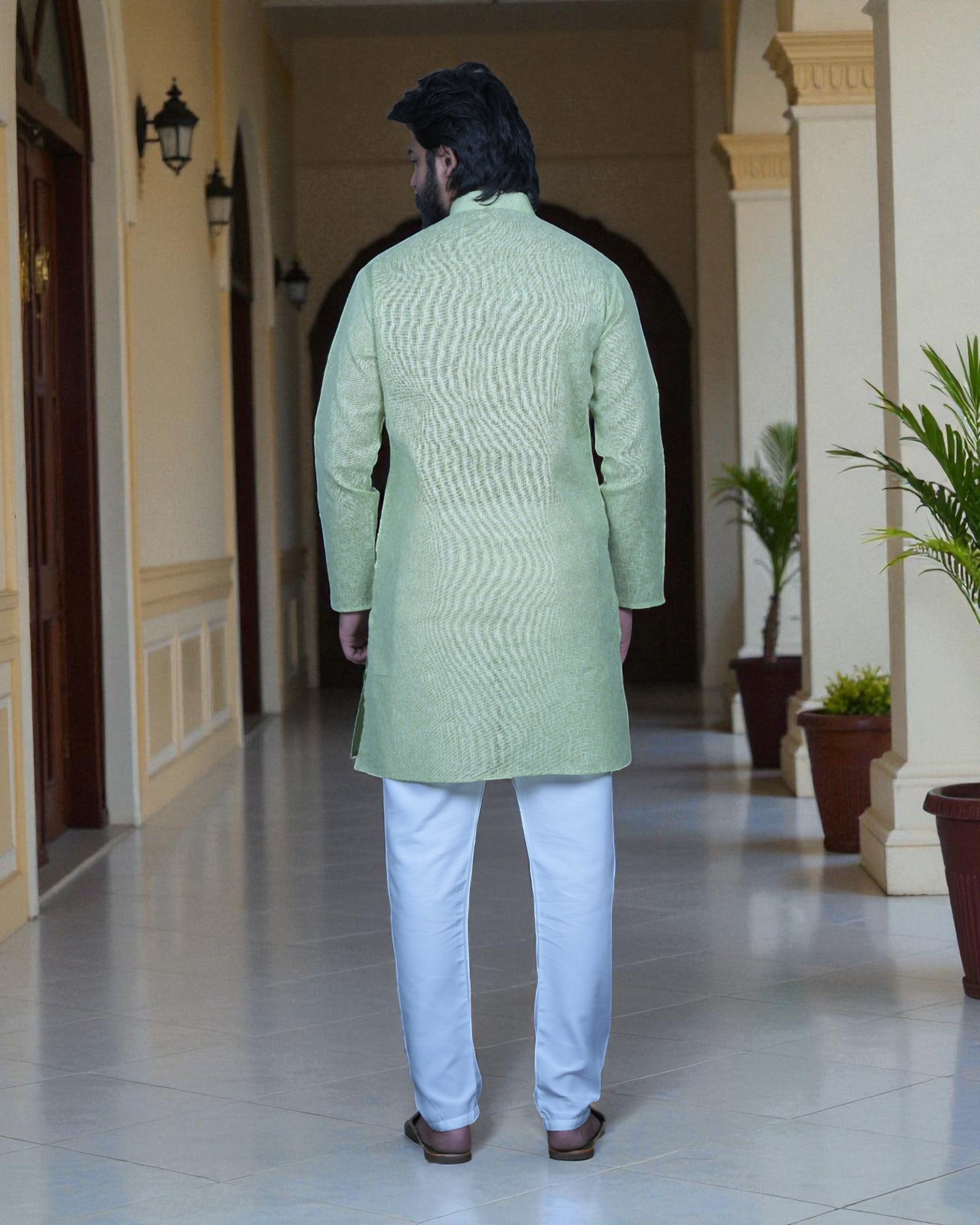 Khadi Cotton Plain Kurta Pajama
