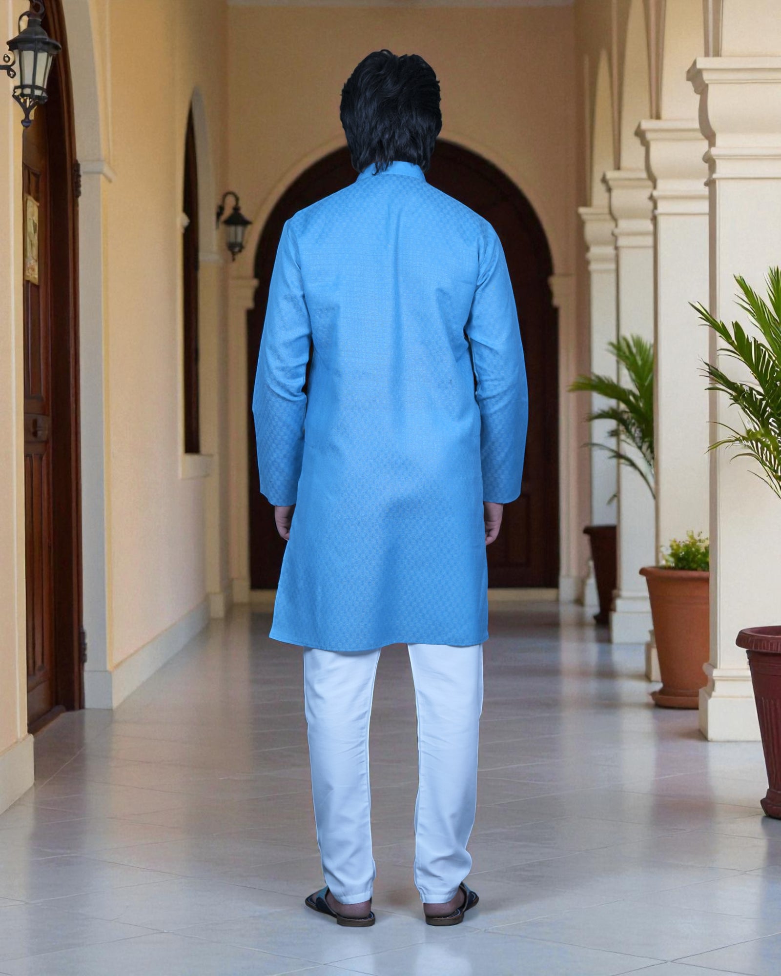 Timeless Tradition Textured Kurta Pajama Ensemble