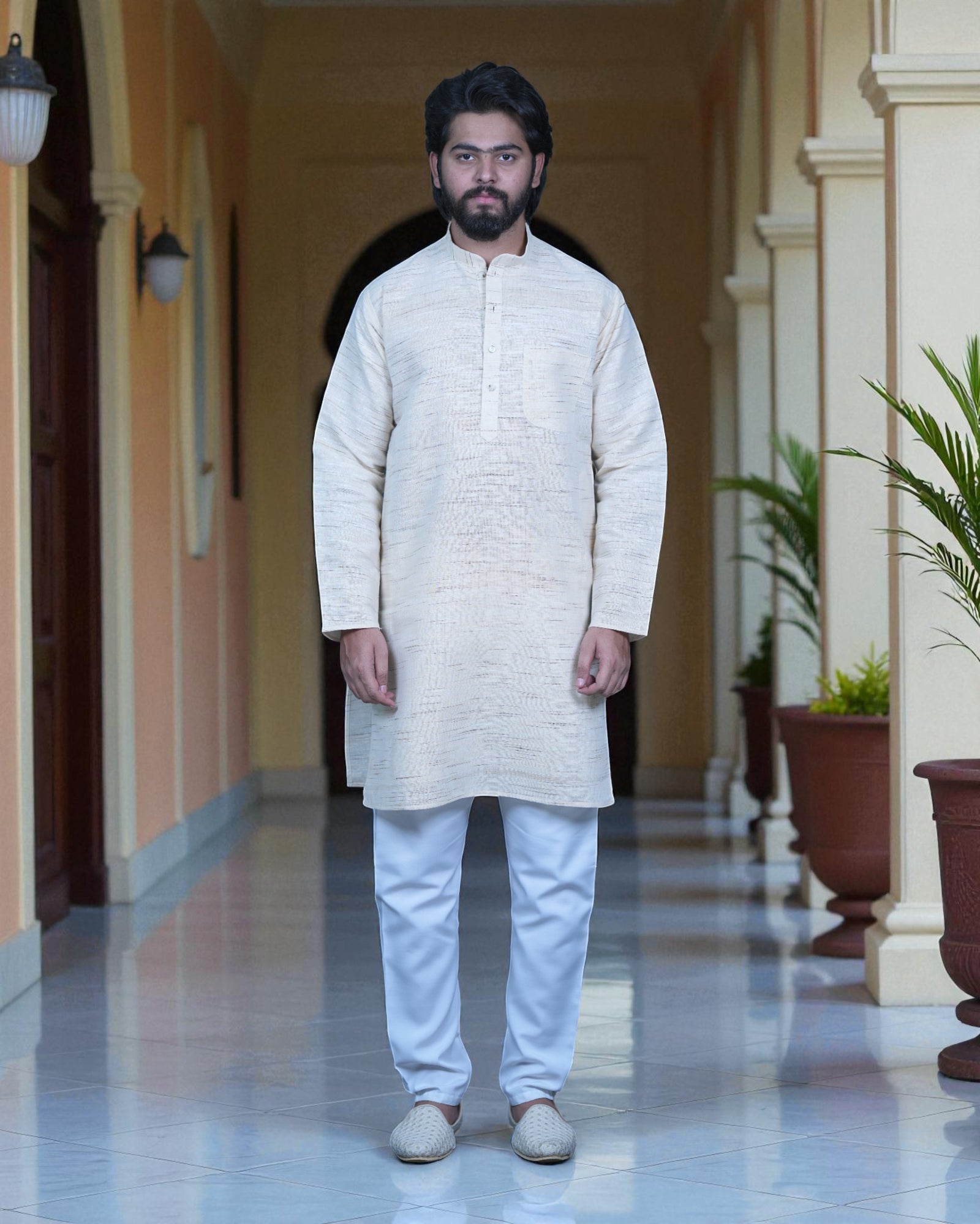 Khadi Cotton Kurta Pajama Set