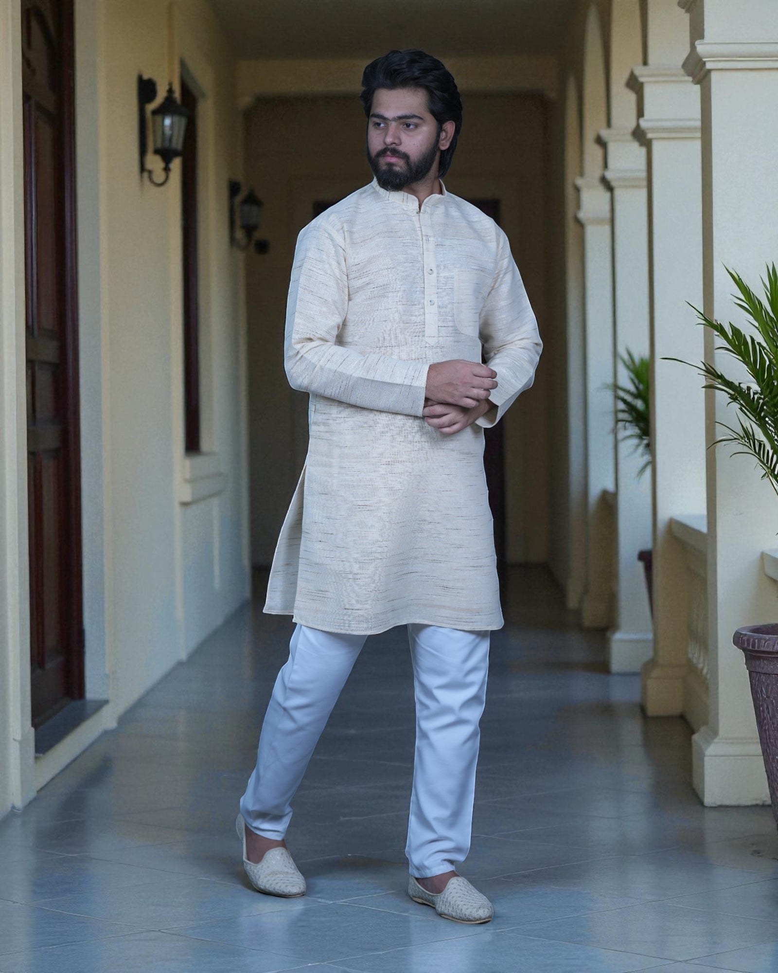 Khadi Cotton Kurta Pajama Set