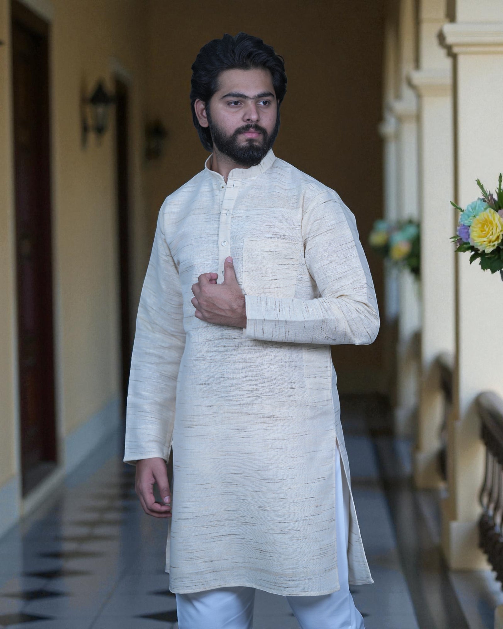 Khadi Cotton Kurta Pajama Set