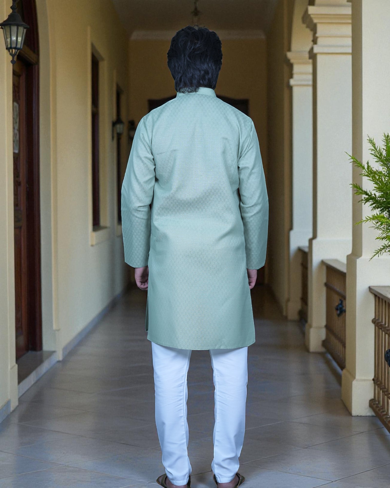Timeless Tradition Textured Kurta Pajama Ensemble