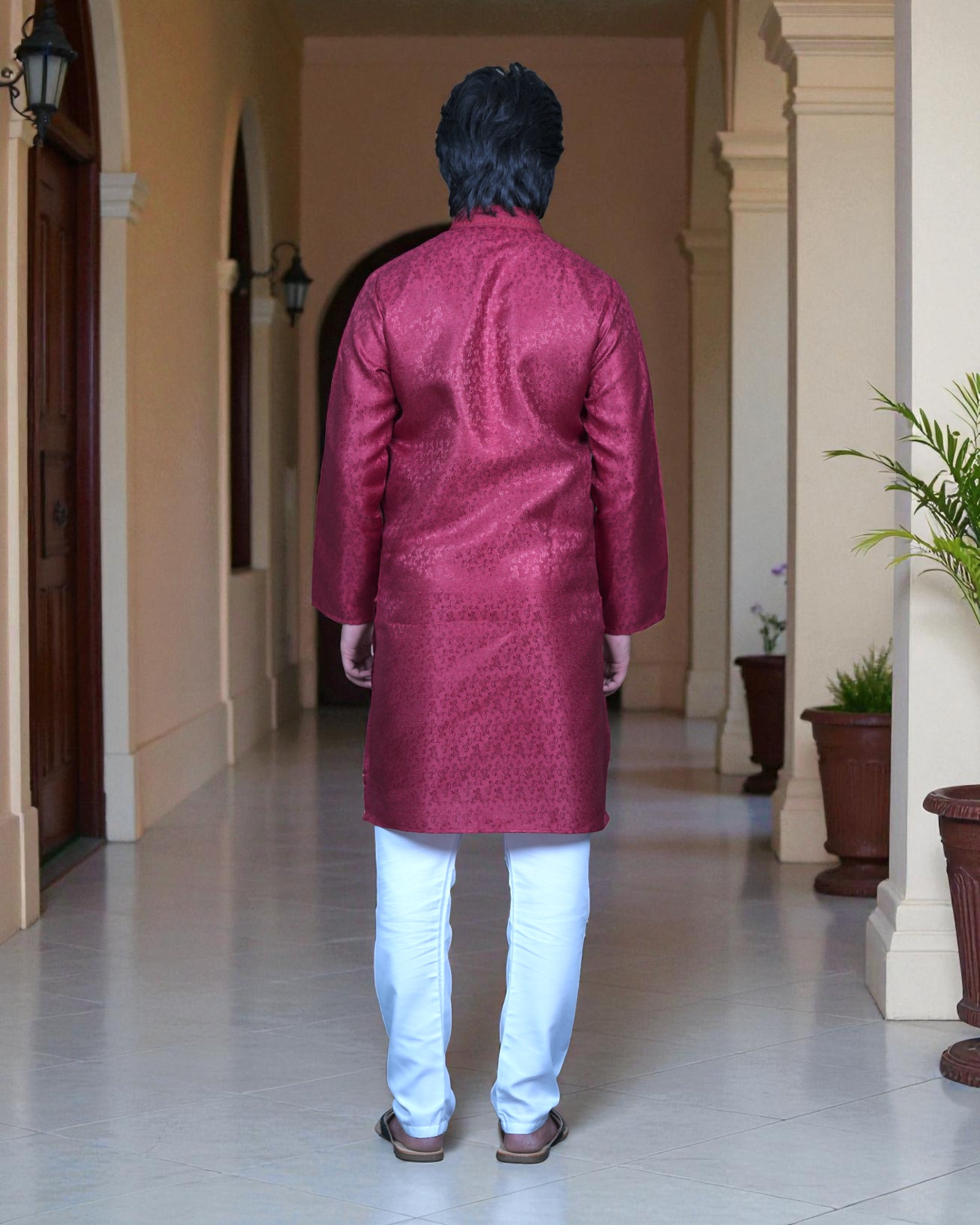 Jacquard Cotton Textured Kurta Pajama Set