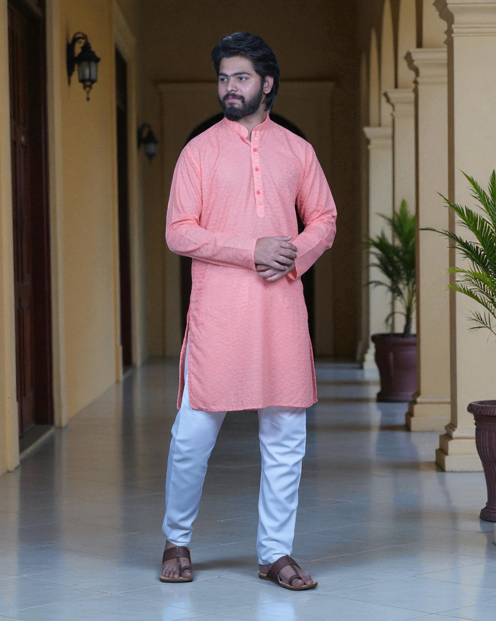 Cotton Woven Kurta Pajama Set