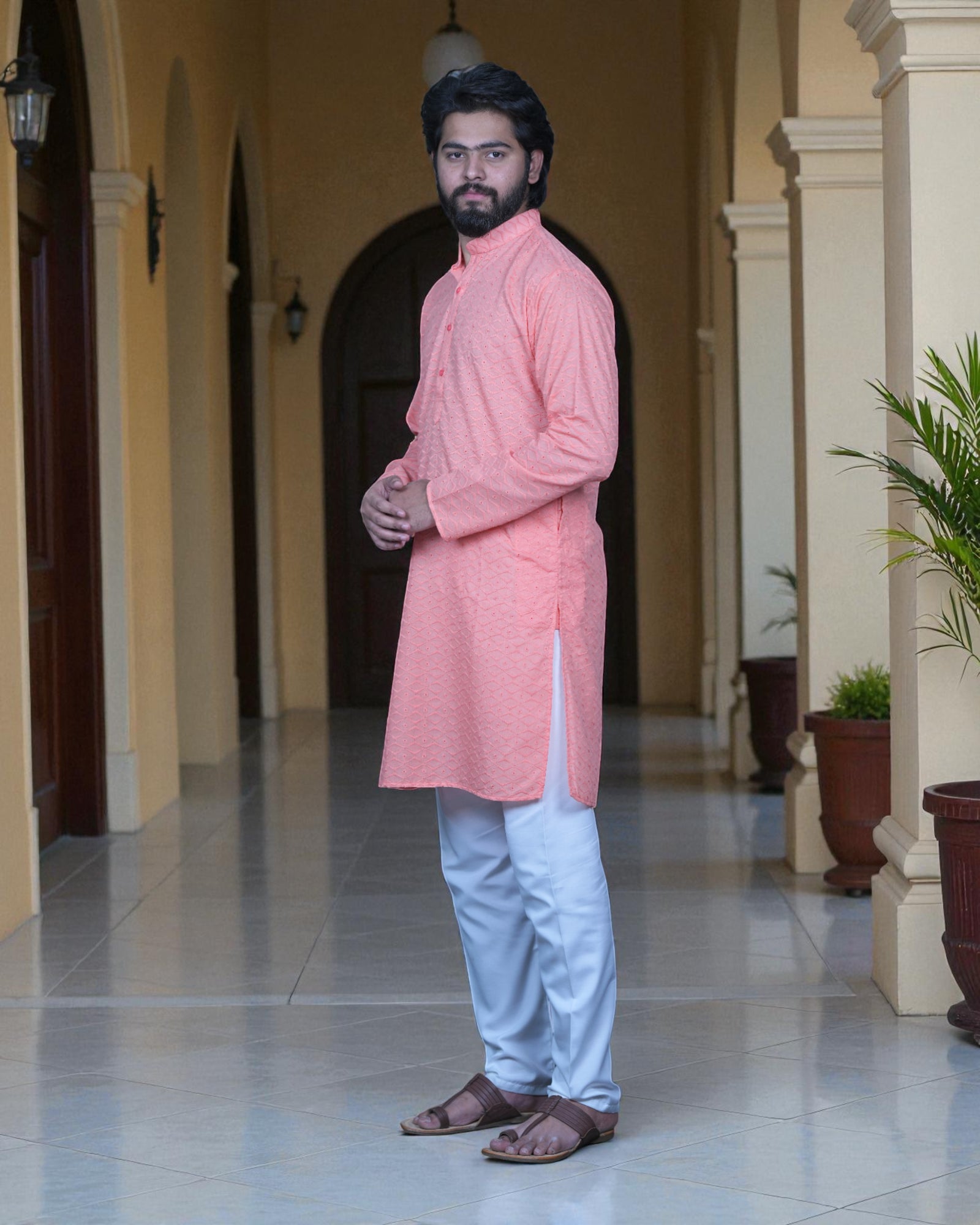 Cotton Woven Kurta Pajama Set