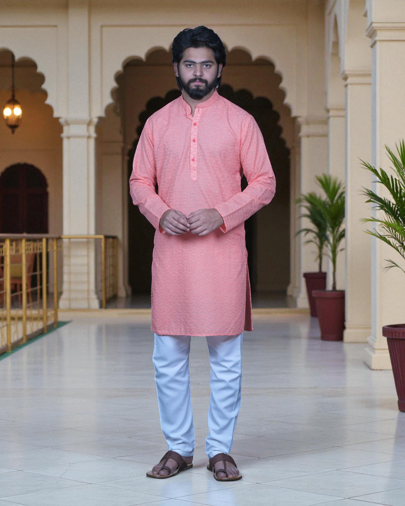 Cotton Woven Kurta Pajama Set