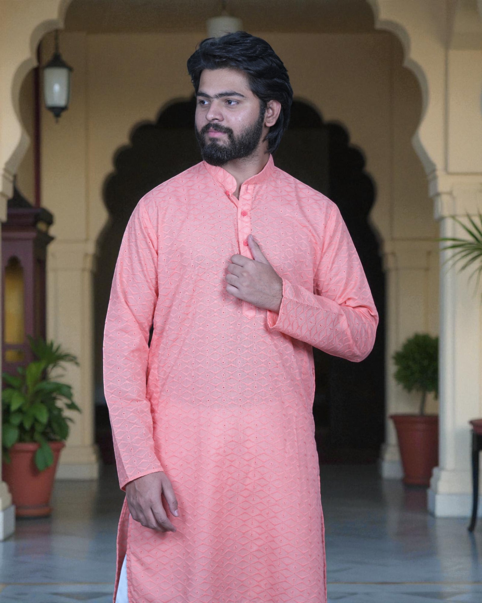 Cotton Woven Kurta Pajama Set