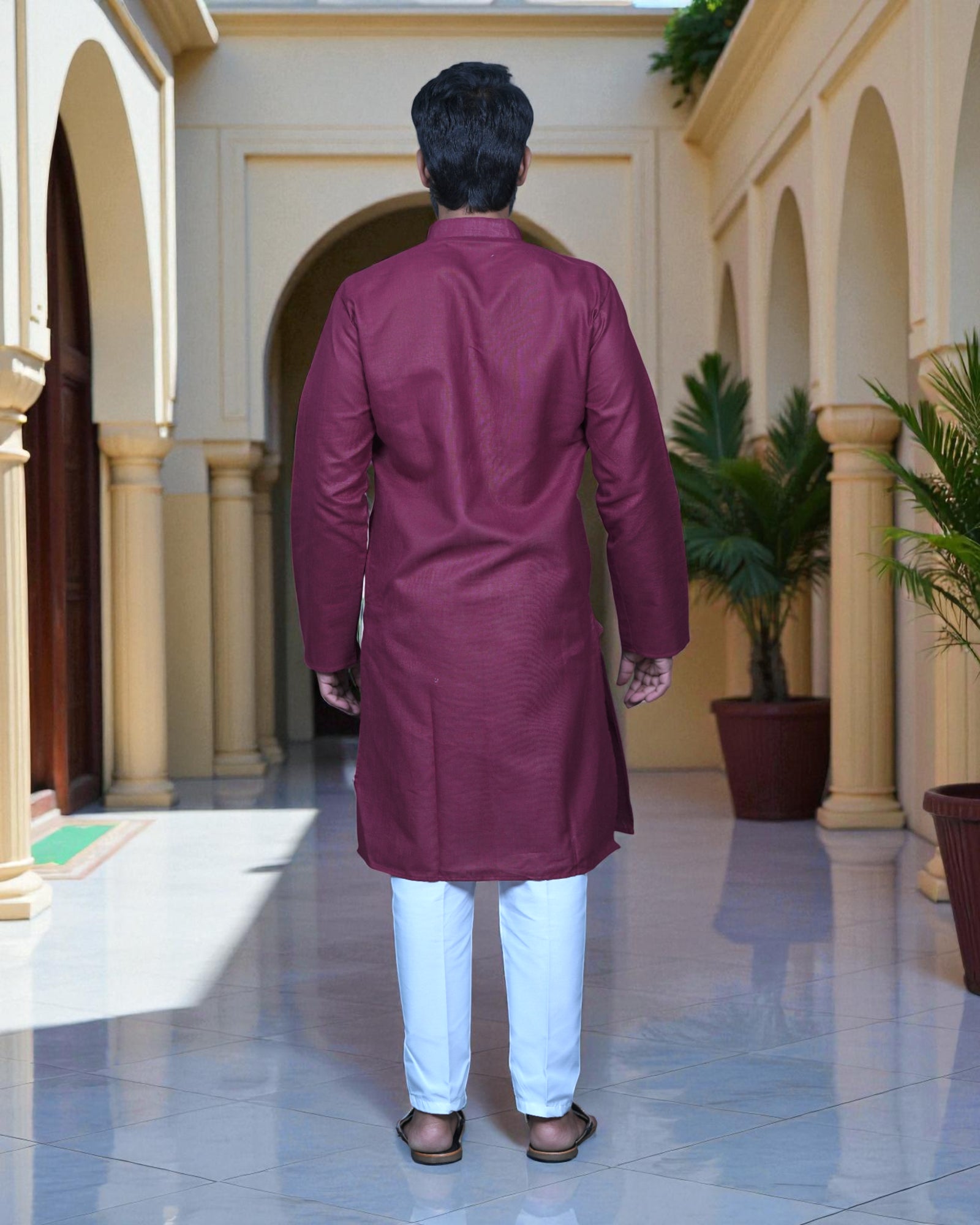 Cotton Plain Kurta Pajama Set
