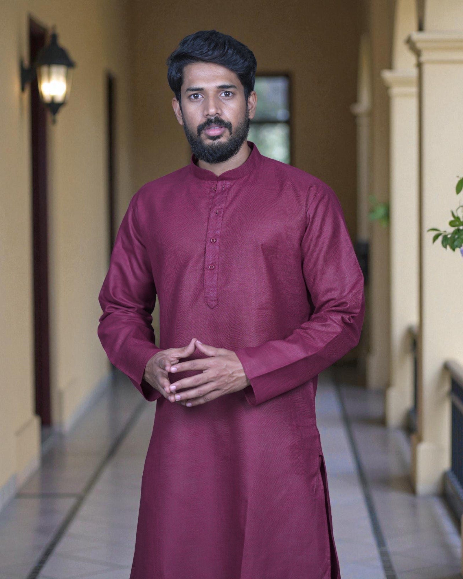 Cotton Plain Kurta Pajama Set