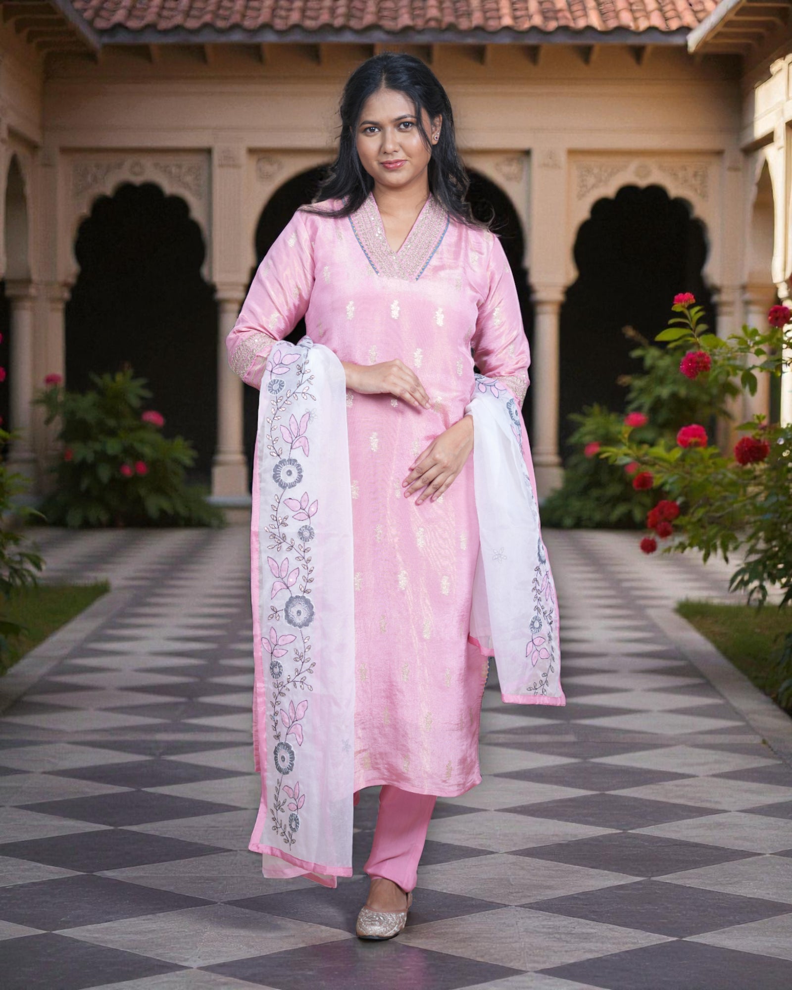 Cotton Embroidered Kurta Set