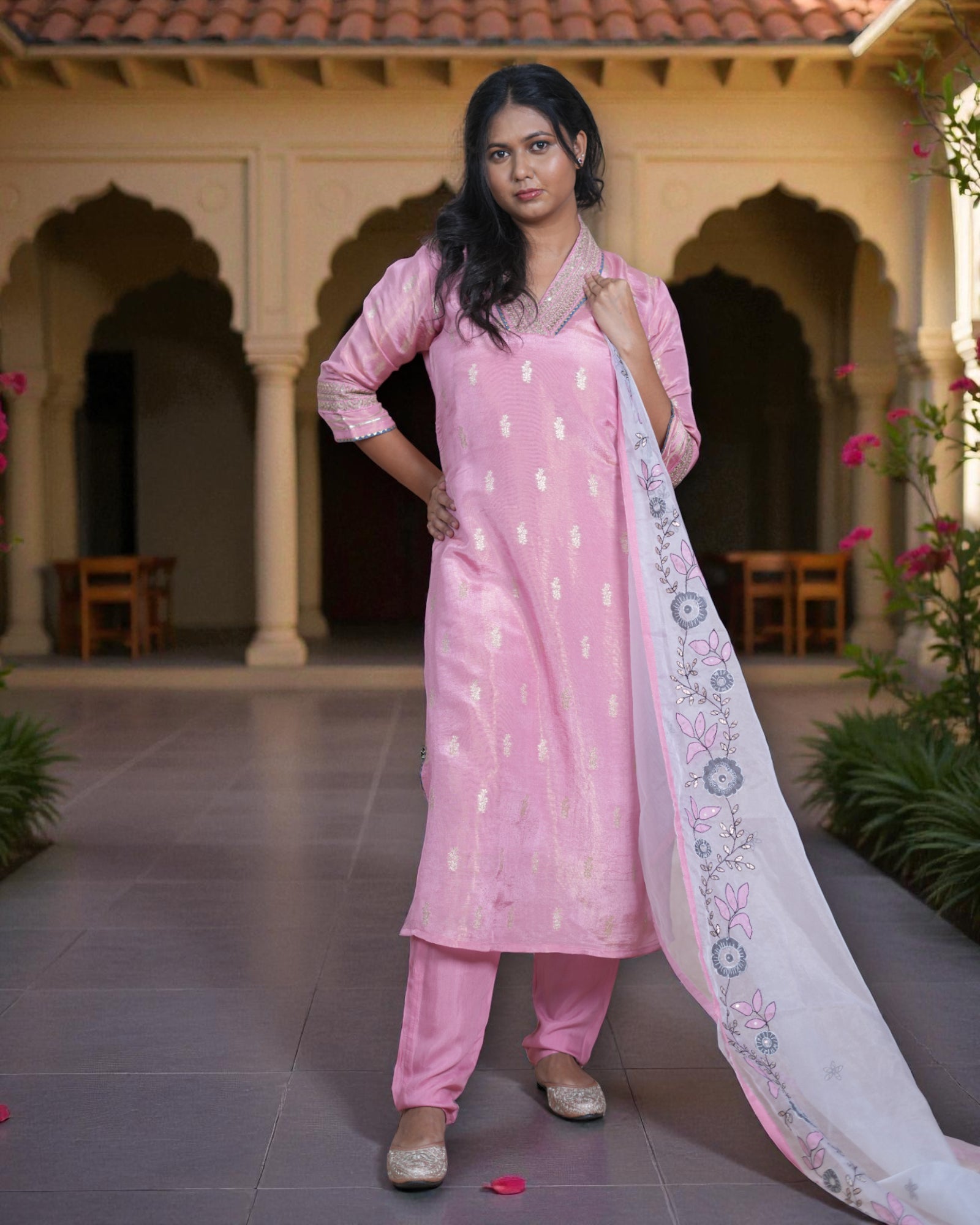 Cotton Embroidered Kurta Set