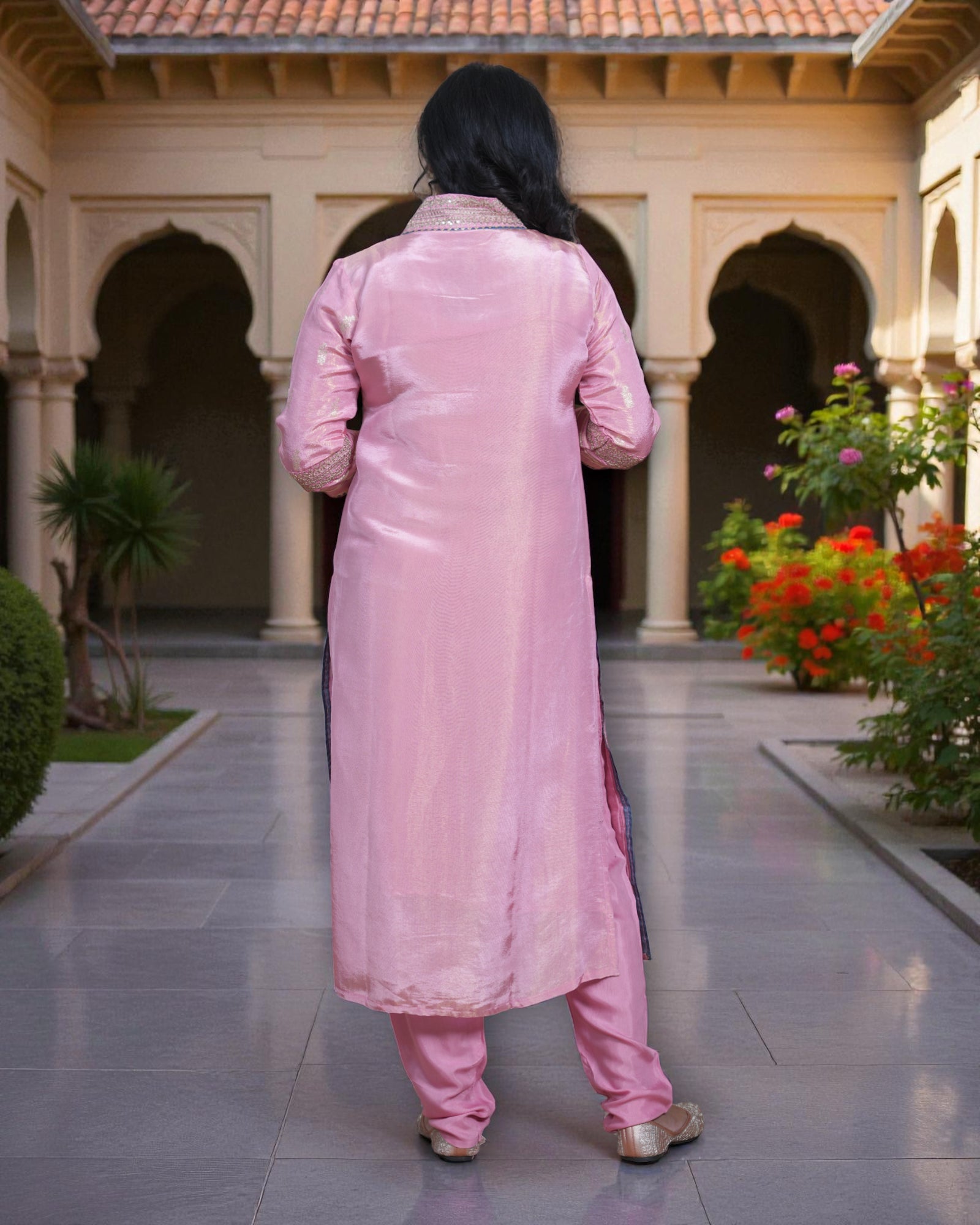 Cotton Embroidered Kurta Set