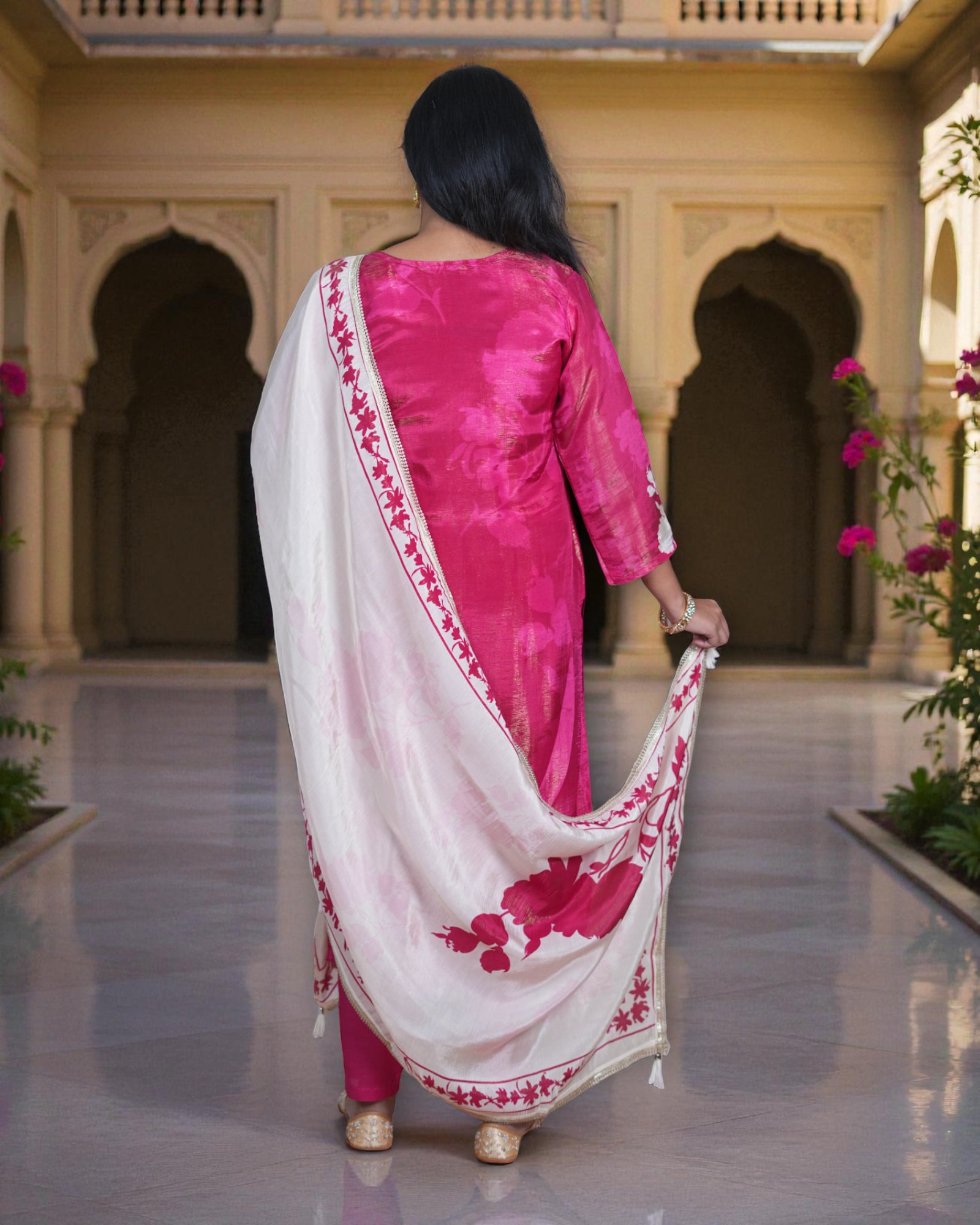 Floral Printed Cotton Kurta Set