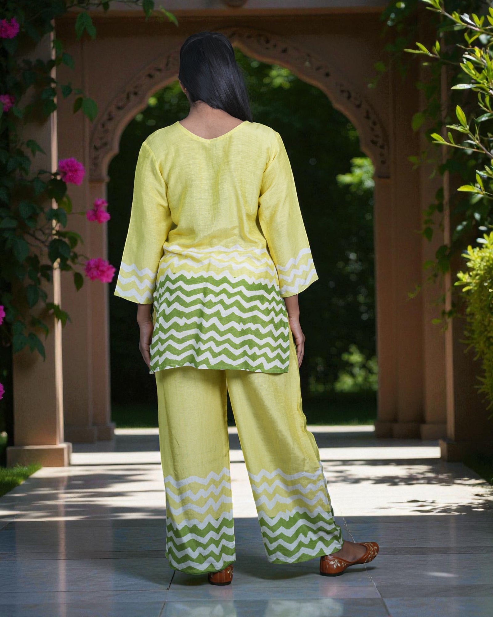 Vibrant Floral Embroidered Cotton Co-Ord Set