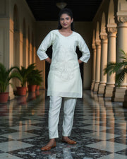 Vibrant Beadwork Chanderi Silk Co-Ord Set