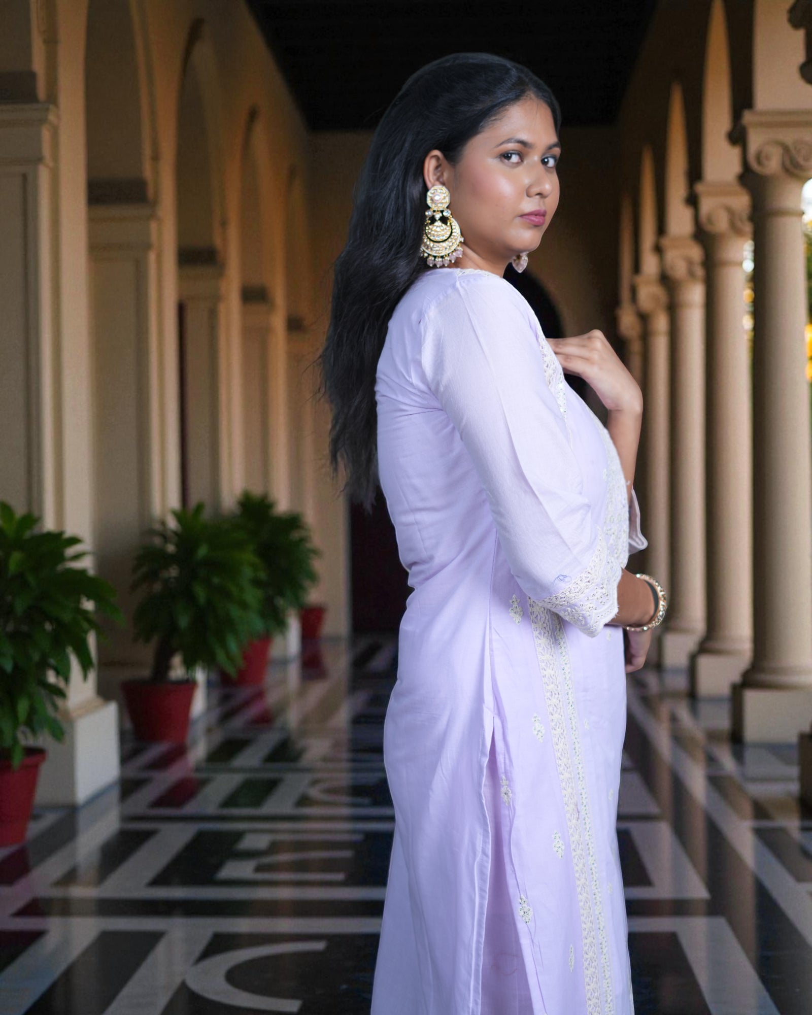Mul Cotton Embroidered Pakistani Suit