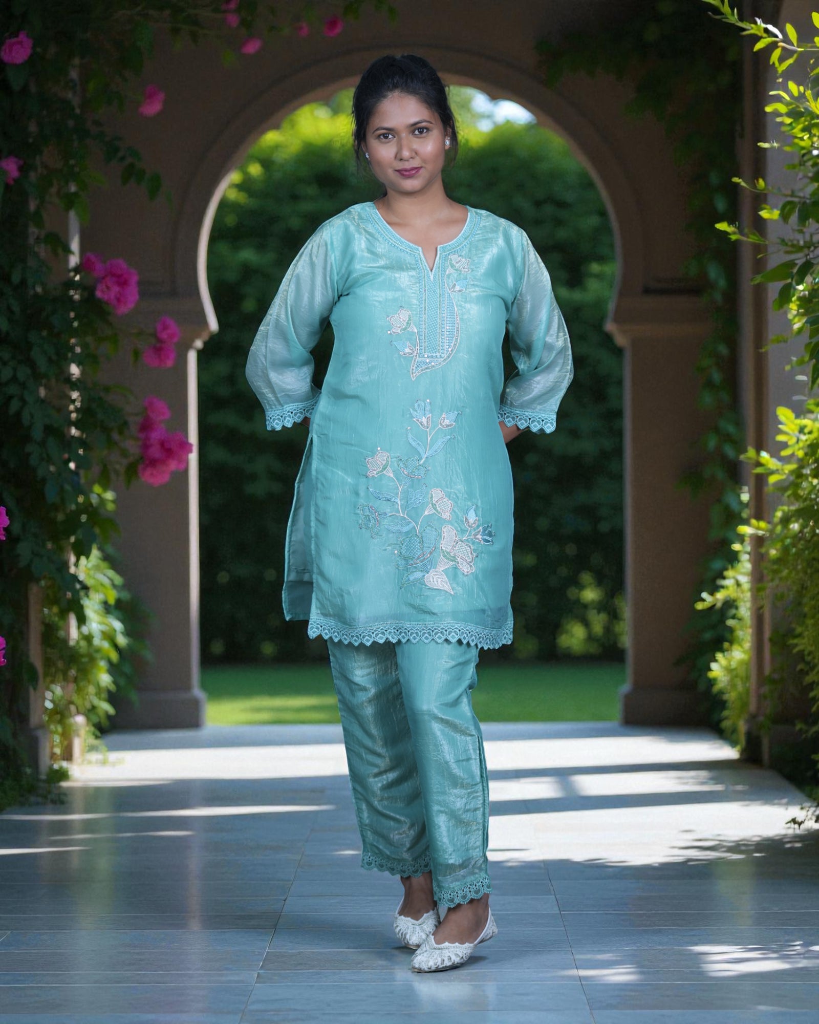 Silk Embroidered Co-Ord Set