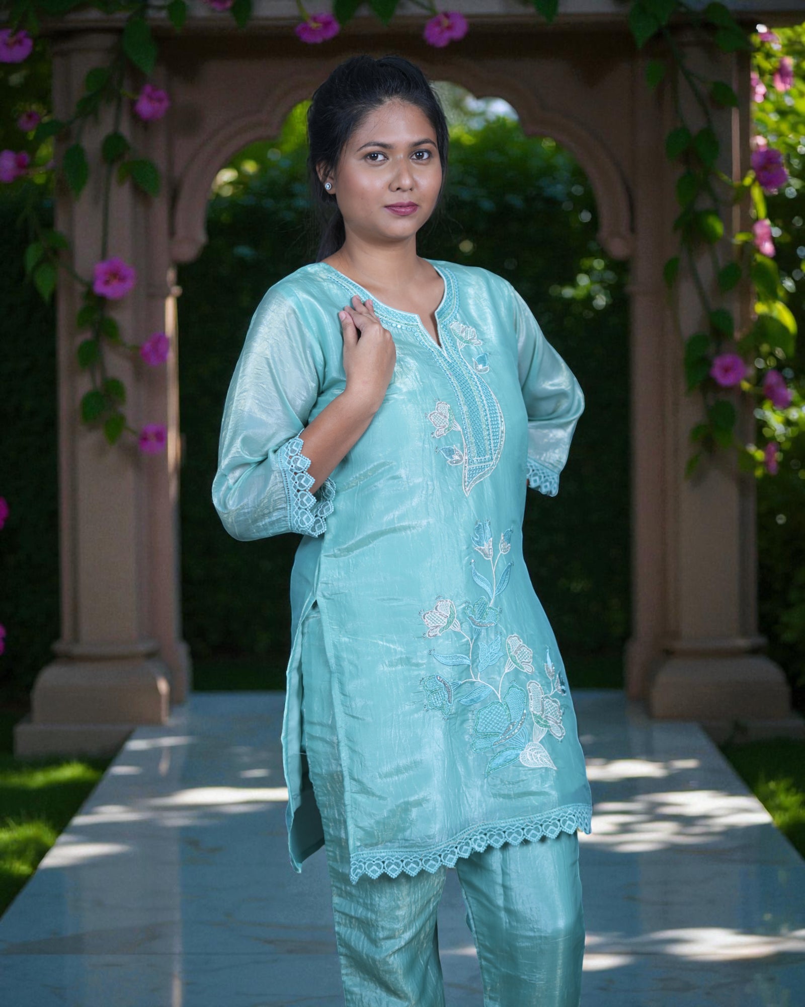 Silk Embroidered Co-Ord Set