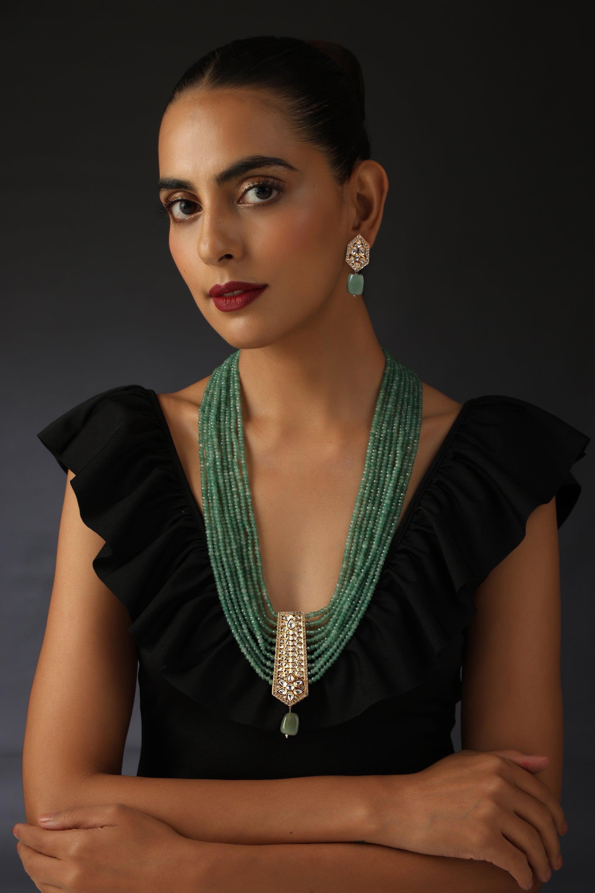 Verdant Verve Layered Necklace Set - Dyulokha