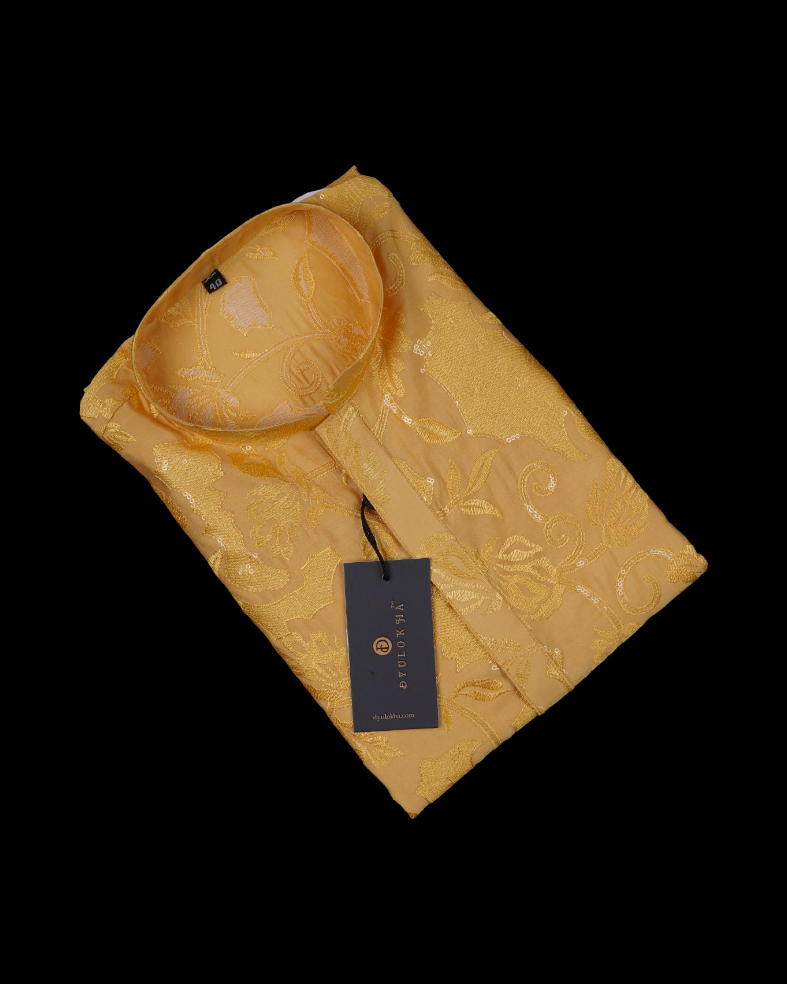 Sequined Cotton Kurta Pajama Set