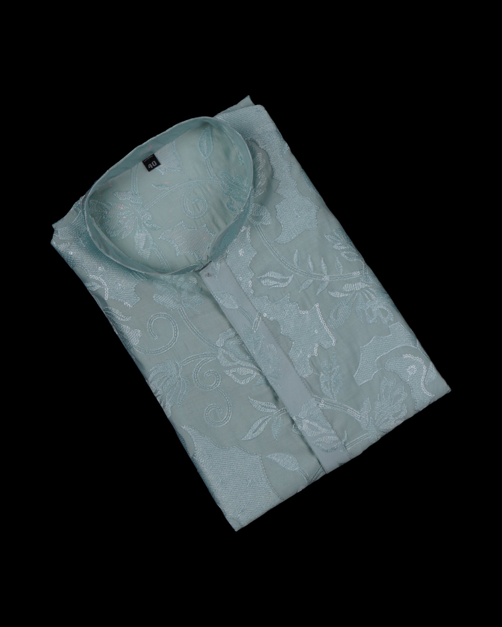 Sequined Cotton Kurta Pajama Set