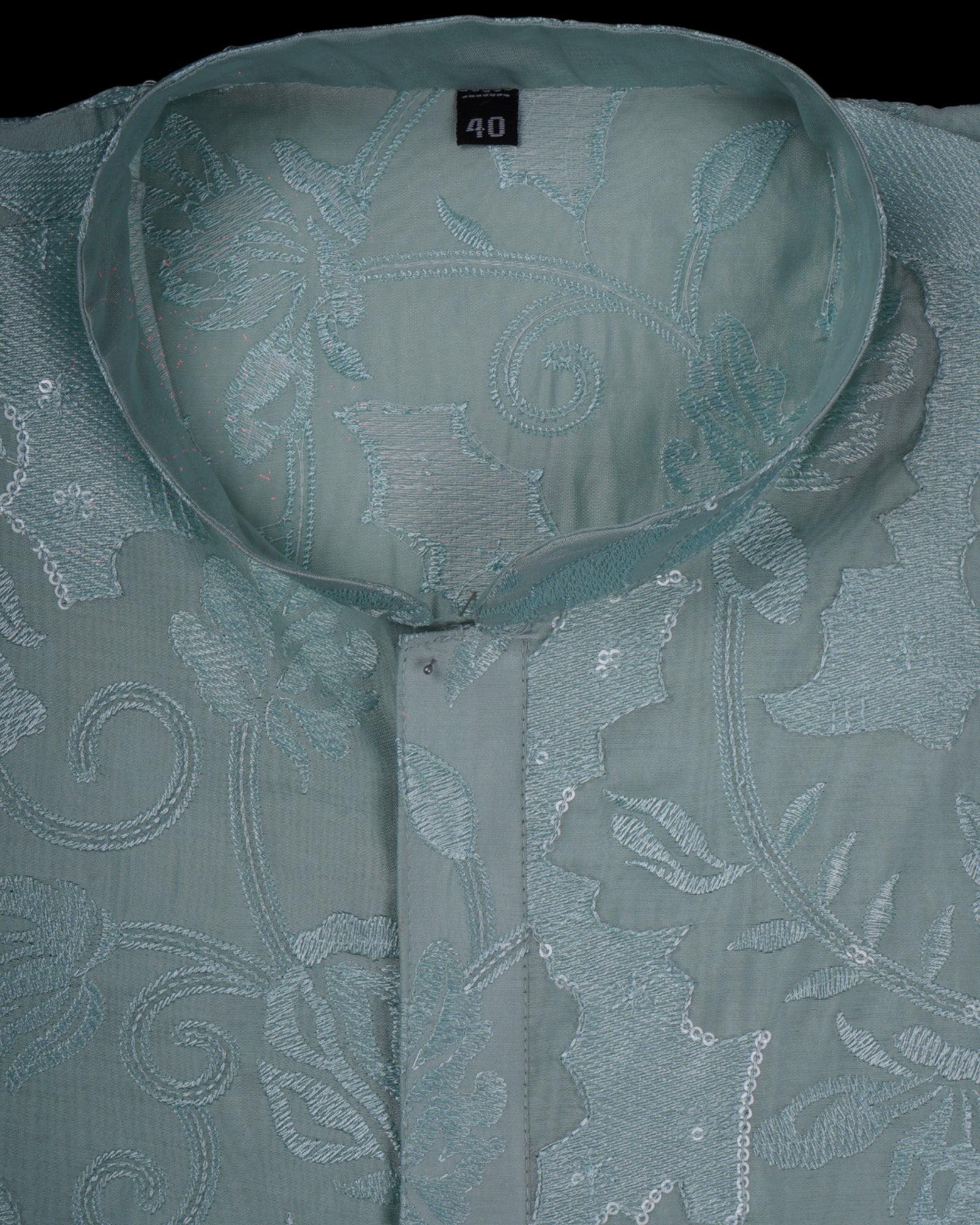Sequined Cotton Kurta Pajama Set
