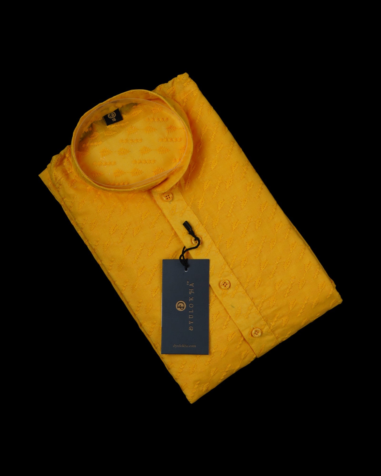 Intricately Embroidered Cotton Kurta Pajama Set