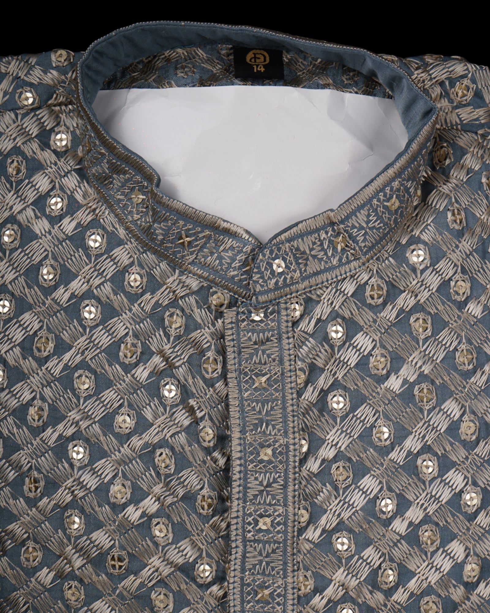 Diamond Pattern Cotton Kurta Pajama Set