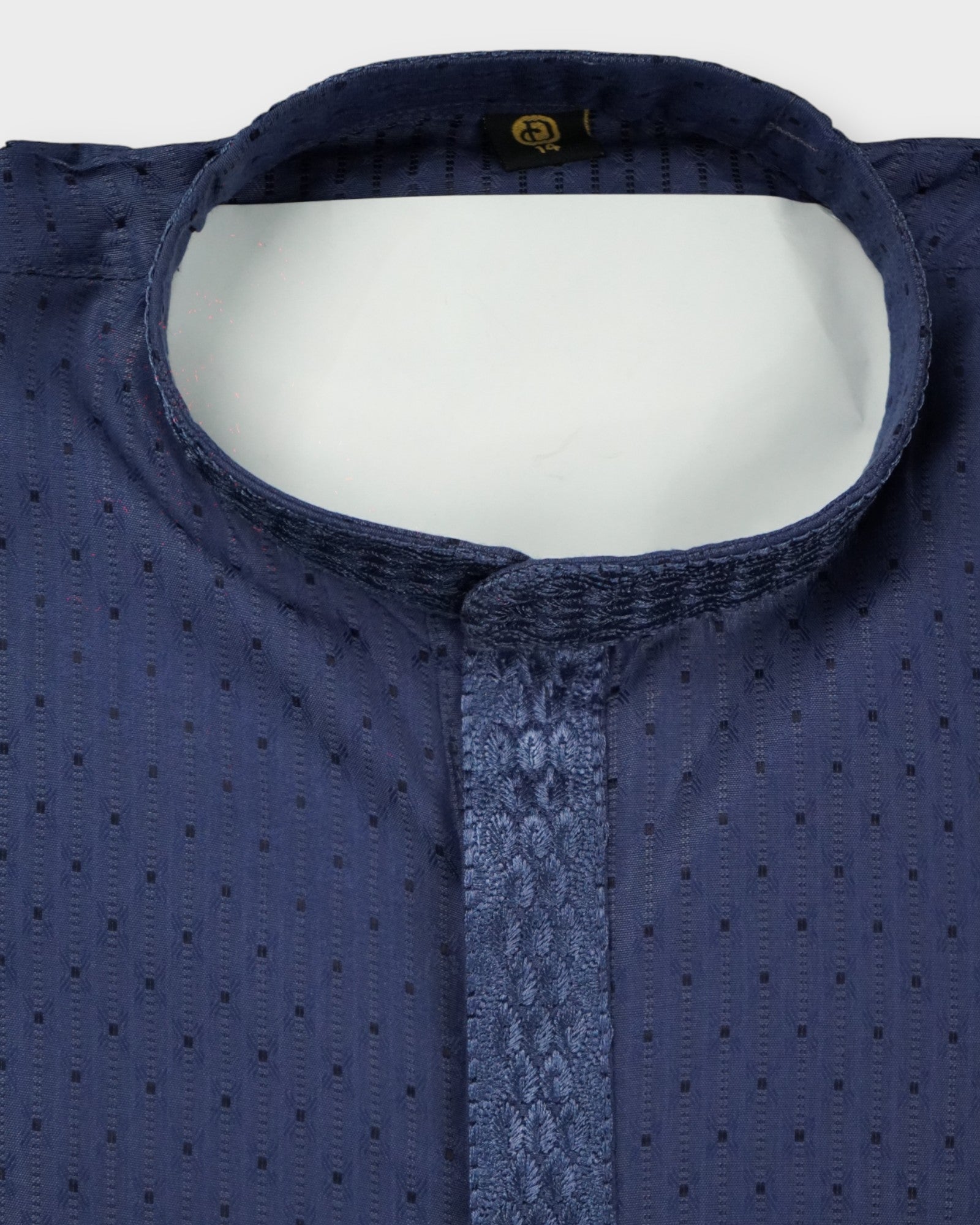 Block Print Embroidered Cotton Kurta Pajama Set