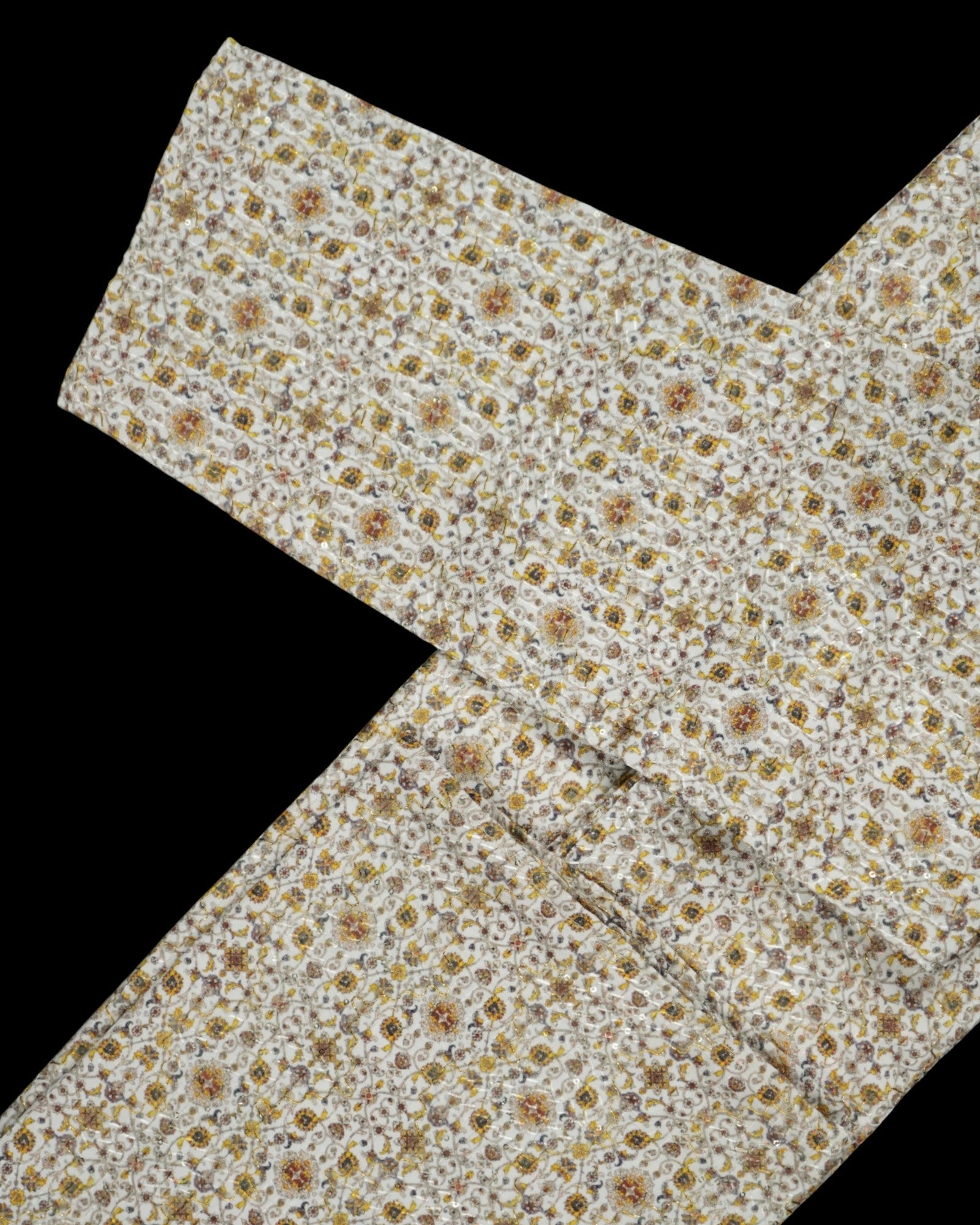 Floral Thread Embroidered Cotton Kurta Pajama