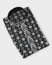 Cotton Blend Thread Embroidered Kurta Pajama