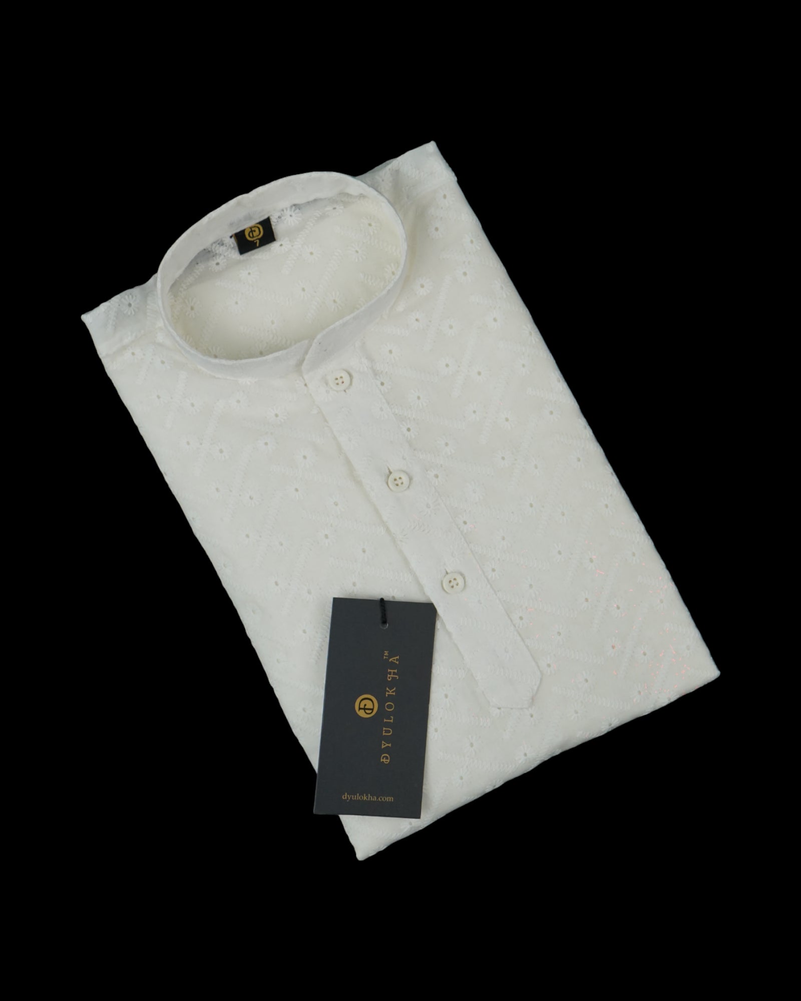 Cotton Kurta Pajama with Intricate Embroidery