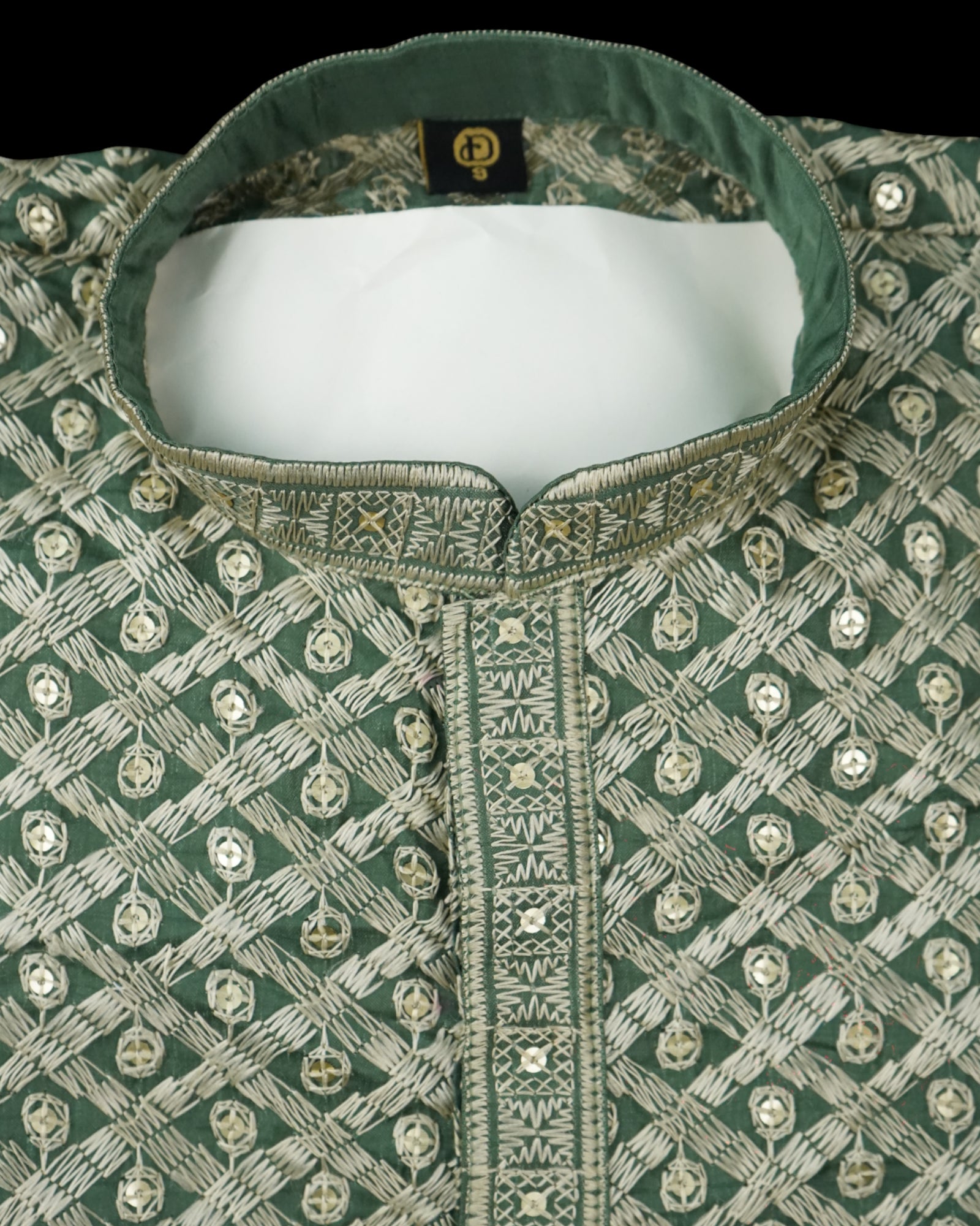 Soft Silk Sequins Embroidered Kurta Pajama