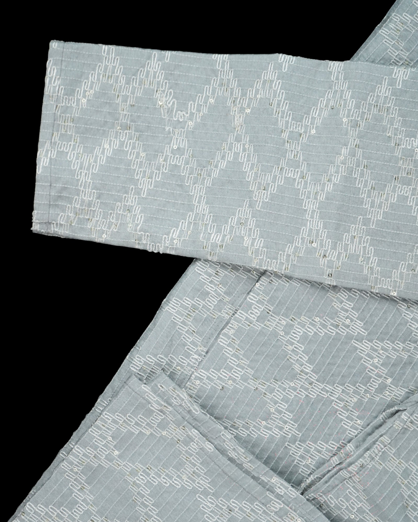 Cotton Sequins Embroidered Kurta Pajama Set