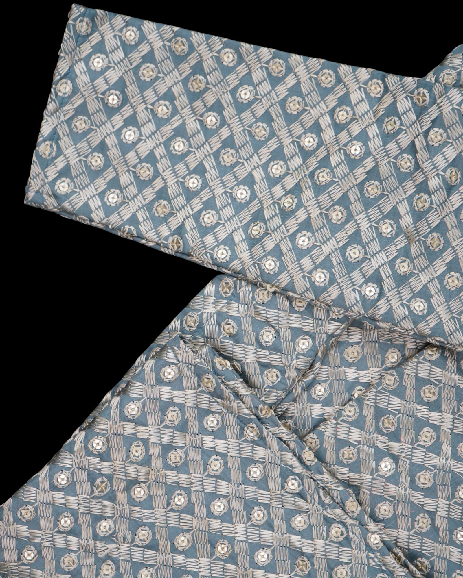 Soft Silk Sequins Embroidered Kurta Pajama