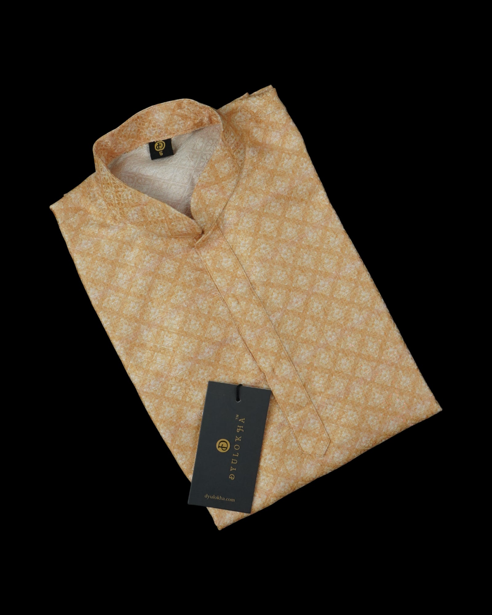 Cotton Blend Textured Kurta Pajama Set